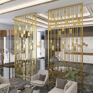 EX380 Custom Stainless Steel <b>Screen</b> Divider for Hotel Lobby Interior <b>Decoration</b> Metal <b>Screen</b> Partition - Product Image 6