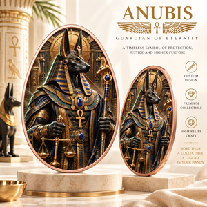 Medaglia 3D in Rilievo ad Alta Definizione con Animali Sacri Egizi in Rame Puro 999, <span class=keywords><strong>5</strong></span> oz, con Colorazione UV, Regalo per Amanti di Storia e Mitologia - Product Image 2