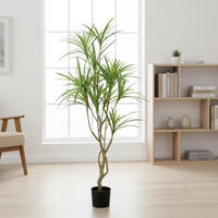 Plante artificielle réaliste en forme d'araignée, fausse orchidée couronne en pot avec tronc torsadé