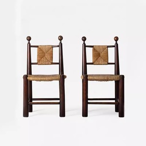 <span class=keywords><strong>Chaise</strong></span> <span class=keywords><strong>de</strong></span> salle à manger <span class=keywords><strong>en</strong></span> bois massif <span class=keywords><strong>de</strong></span> style rétro français Design moderne pour la maison Petit appartement restaurant B & B hôtel Corde arrière pour la cuisine - Product Image 2