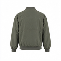 Blouson bomber pour homme à col montant et fermeture éclair, 100 % polyester, léger, décontracté, coupe-vent, pour le quotidien, printemps-automne