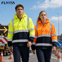 Veste de travail rembourrée épaisse et chaude pour l'hiver, haute visibilité, pour les travailleurs ferroviaires, les ingénieurs, les mineurs, vêtements de travail réfléchissants, vêtements de sécurité, imperméable haute visibilité
