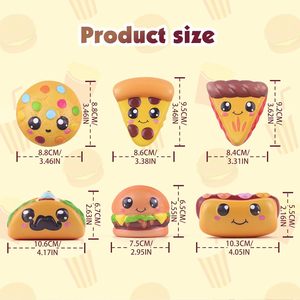 Anboor 6 Pcs Jouets Squishies Alimentaires TPE à Remontée Lente Anti-Stress pour Enfants de 2 à 4 Ans Unisexe - Product Image 4