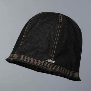 Chapeau Bob en Jean Style Japonais Rétro Tendance Printemps-Été 2025 pour Homme, Style Neutre, avec Coutures Extérieures - Product Image 6