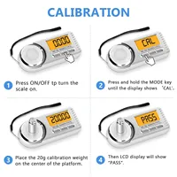 Balance numérique miniature 0,001g 50g, balance de précision pour bijoux, balance portable pour la cuisine et la pâtisserie avec poids d'étalonnage