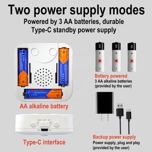 Sonnette sans fil alimentée par batterie, portée 200 m, 60 mélodies, avec détecteur de mouvement et lumière LED nocturne, sans fil - Product Image 3
