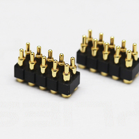 Connecteur à broches Pogo à ressort 8.0mm hauteur 2.54mm pas 16 positions 2x8 broches bande de Contact modulaire à Double rangée 2.54 grille SMT