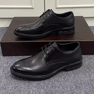 Zapatos Oxford Formales de Negocios para Hombre de Alta Calidad, con Punta Cerrada, de Cuero, Transpirables, con Cordones, Hechos a Mano, Casuales, Siempre a la Moda - Product Image 4