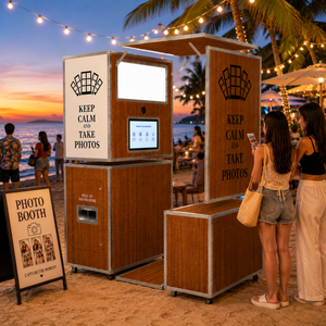 Easy Assembly Modular <strong>Photo</strong> Booth Portable Selfie <strong>Box</strong> Flat Pack Photobooth With Printer Wooden <strong>Photo</strong> Booth - Product Image 2