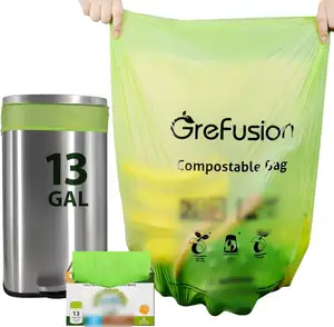 NOUVEAU Emballage compostable écologique Sacs en plastique biodégradable Pla Doublure de poubelle biodégradable en rouleau