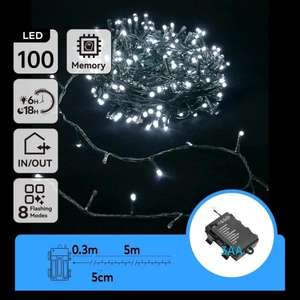 ไฟประดับ LED 5 เมตร สีขาวขุ่น ใช้พลังงานจากแบตเตอรี่ 3AA เหมาะสำหรับตกแต่งภายในและภายนอก สร้างบรรยากาศ - Product Image 1