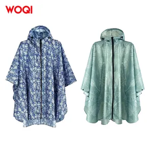 WOQI легкий и многоразовый водонепроницаемый пончо, уличная походная куртка с капюшоном