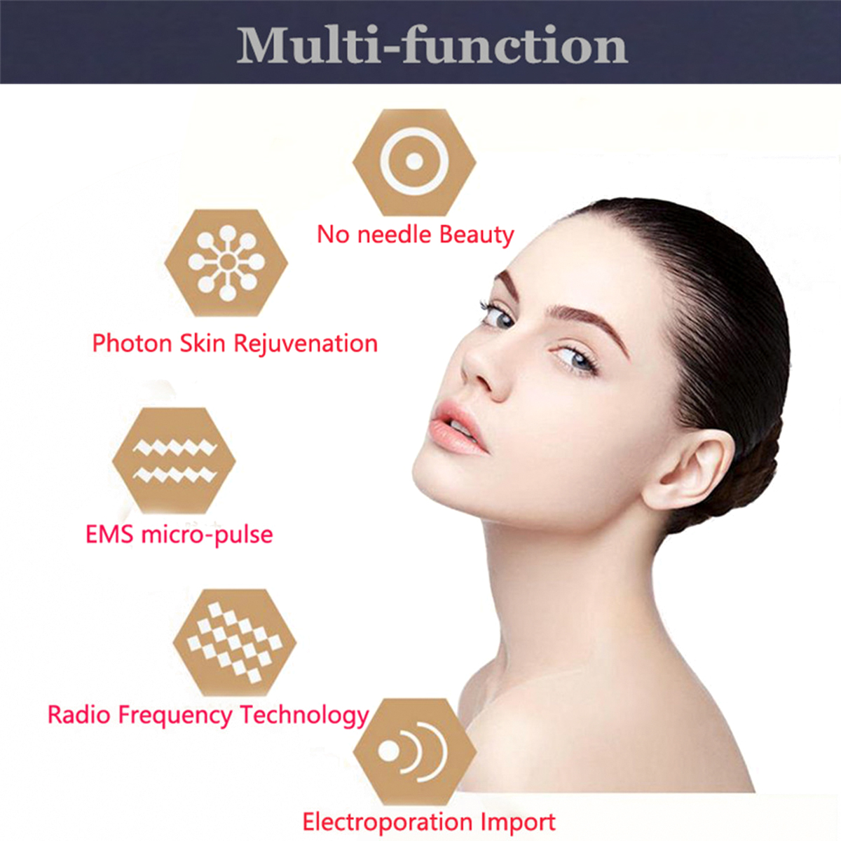 Radio Frequency Facial LED Photon Skin Care Device Face Lifting Tighten Wrinkle Removal Eye Care RF Skin Tightening Mach