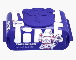 Lingettes humides biodégradables pour la maison avec logo personnalisé, 80 pièces, lingettes non tissées jetables, compostables, en provenance de Chine - Product Image 1