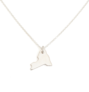 Collana con Ciondolo Stato di New York Inspire Jewelry, Collana Statement con Mappa USA in Acciaio Inossidabile per Uomo/Donna, Personalizzabile con Nome o Logo - Product Image 2