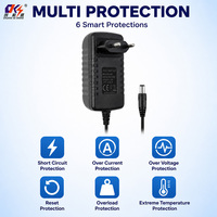 Alimentation électrique murale personnalisable AC/DC 12V 24V 30V 2A 3A 1.5A avec prise EU pour éclairage LED, caméra CCTV, routeur