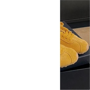 Vintage German Style Sneakers Furry Suede Lace Edge Design Flat Shoes Fashion Street Casual <b>Trainer</b> <b>for</b> Ladies - Product Image 3