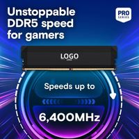 Kit de RAM DDR5 noire 64 Go (2x32 Go) 6000 MHz CL40 compatible XMP 3.0 et Expo pour PC de bureau et jeux
