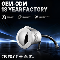 Lampe LED encastrée OEM d'usine 1W à faisceau asymétrique 2700K-6500K avec puce Bridgelux pour extérieur, jardin, escalier, aménagement paysager et éclairage de sécurité