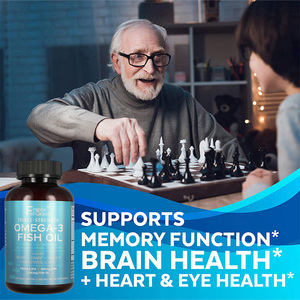 <span class=keywords><strong>Super</strong></span> Omega 3 Huile de poisson en gélules faciles à absorber EPA <span class=keywords><strong>DHA</strong></span> Améliore la santé artérielle Gélules d'Oméga 3 pour adultes - Product Image 2