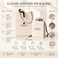 Sac en papier de luxe pour bijoux, avec logo personnalisé, emballage cadeau, sac de shopping avec poignée en corde, emballage de marque haut de gamme