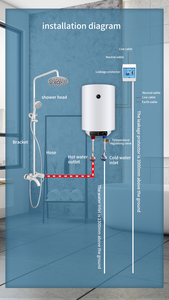 Çoklu kapasite seçenekleri 30/50/80/100L Model H03 depolama tipi elektrikli su ısıtıcısı, banyo güvenlik duşu için sıcak su kazanı - Product Image 6