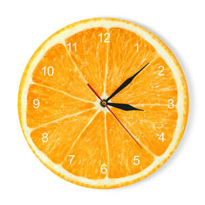 Orange citron Fruits horloge murale dans la cuisine citron vert pomelo Design moderne horloges montre décor à la maison mur Art Horologe Non tic-tac - Product Image 2