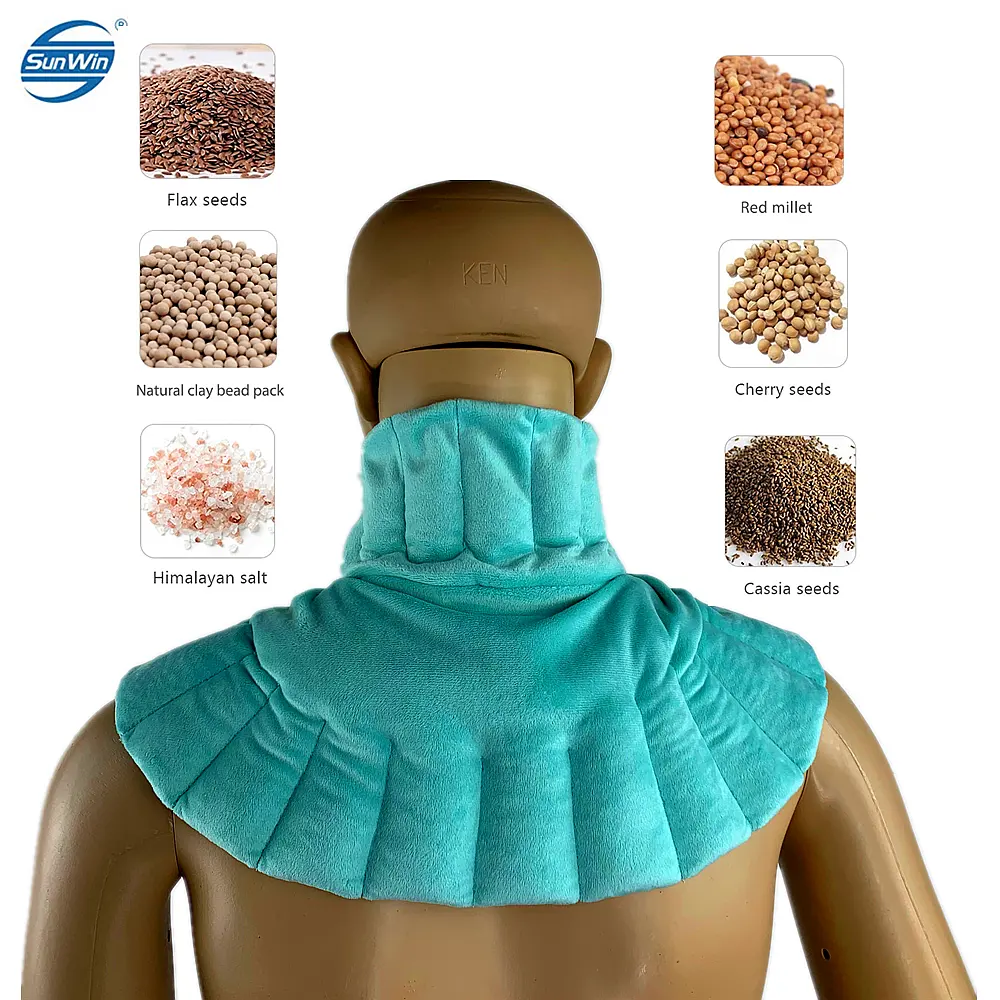 Microwaveable Aquecimento Pad Envoltório Aquecido para Pescoço e Ombros Back Pain Relief Hot Pack com Calor Húmido