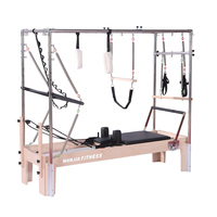 Meja Trapeze Reformer Cadillac 3 in 1 dari Kayu Maple Solid - "Satu Unit, Peningkatan Studio Lengkap" Grosir Pabrik OEM