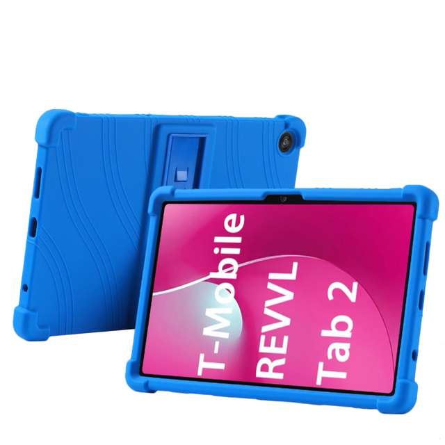 10.1 Inch Tablet Case for T-Mobile Revvl Tab 2 Soft Silicone Rubber Protective Cover with Foldable Kickstand Custom Case