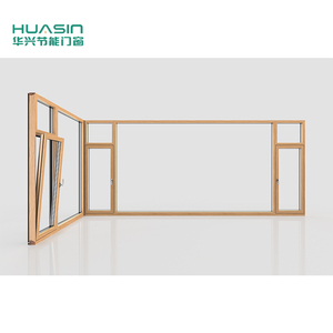 <span class=keywords><strong>Ventanas</strong></span> de Madera Revestidas de Aluminio Modernas Huasin NFRC CE para Villas de Ahorro Energético, Excelente Aislamiento Acústico y Térmico - Product Image 4