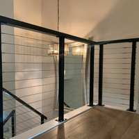 Vente directe d'usine Reilbu facile à installer balustrade d'escalier de balcon en fil inoxydable garde-corps de câble