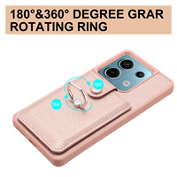 Coque de Téléphone en Cuir PU à Rabat, Texture Litchi, Portefeuille pour Redmi Note 13 Pro, Compatible avec Redmi Note 11 12 13