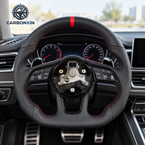 Volante Deportivo Personalizado de Fibra de Carbono de 3 Brazos y 35 mm para Audi A3/A4/A6/B7/B8/B9/C7/A7/Q3/C8/Q5L/R8/S3/S4/S5/S8/SQ/TT/RS - Product Image 3