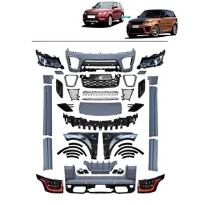 For Range Rover Sport 2014 Upgrade To 2020 Body Kit With Front Rear Bumper Assembly With Auto Lamps