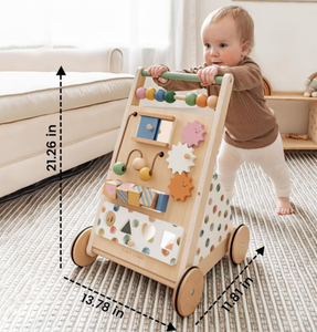 Marchette pour enfant en bois de haute qualité Happy <span class=keywords><strong>Jack</strong></span> Pousser et tirer Marcheur d'activité d'apprentissage - Product Image 4
