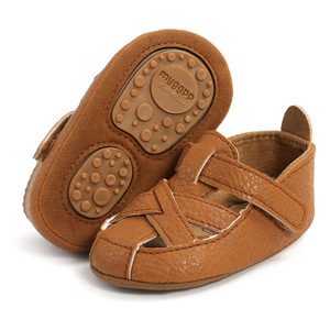 Sandales pour bébés de 0 à 1 an, chaussures pour tout-petits, chaussures d'été pour bébés, légères, en caoutchouc, semelle souple antidérapante, sandales et chaussons pour bébés - Product Image 2