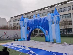 Magical Ice and Snow World Bienvenido Arco inflable Fiesta Evento Frozen Publicidad <span class=keywords><strong>Castillo</strong></span> inflable Arco - Product Image 3