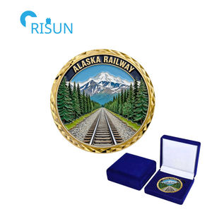 Médaille souvenir personnalisée avec paysage <span class=keywords><strong>de</strong></span> la faune <span class=keywords><strong>de</strong></span> l'Alaska (États-Unis), pièces commémoratives avec boîte, pièce <span class=keywords><strong>de</strong></span> défi personnalisée <span class=keywords><strong>de</strong></span> l'Alaska - Product Image 4
