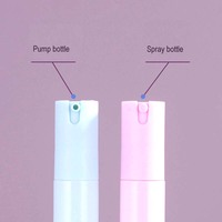 Vente en gros de 20ml 30ml 40ml Bouteille de lotion de couleur macaron vert rose Bouteilles de parfum vides Bouteille de pulvérisation d'eau en plastique à brume fine