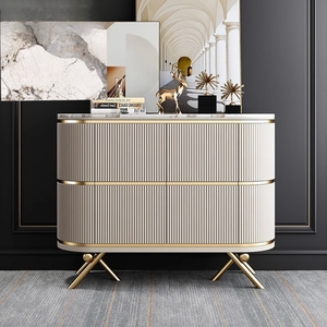 Italian Marble Top Luxury Modern <strong>Storage</strong> Cabinet Large Capacity White <strong>Sideboard</strong> for Home Furniture for Apartment Villa Living - Product Image 6