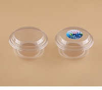 Transparante vierkante milieuvriendelijke voedselverpakking voor mousse, room, fruitpudding, melk, fruitcake, ijs en snoep - PET plastic
