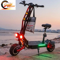 Skuter Listrik Lipat 8000W 72V 45Ah 13 Inci Suspensi Roda Ganda Jarak Tempuh 130-150km untuk Dewasa