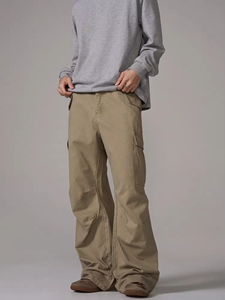 Pantalons cargo pour hommes, taille américaine, avec taxe incluse, coupe droite, grande taille, coupe droite, coupe large, pantalon pour hommes W55 - Product Image 3