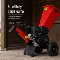 Broyeur de bois diesel auto-alimenté, mini broyeur de bois sur roues pour jardin et ferme