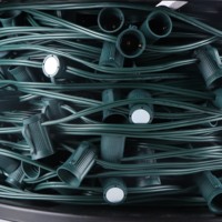 Feiertagsdekorationen 250ft 15" 200 Fassungen C9 LED Magnetische Lichterkette für Außen-Weihnachtsbeleuchtung