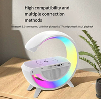 Reloj Despertador Inteligente de Alta Calidad, Mini Altavoz, Cargador Inalámbrico con Luz RGB para V5.2 USB-C para Teléfonos Móviles