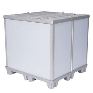 Su geçirmez petek istiflenebilir kullanımlık geri dönüşümlü katlanabilir plastik palet kutusu plastik kol konteyner kutusu - Product Image 2