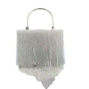 Strass-Handtasche Funkelnde Tasche Silberne Diamant-Geldbörsen für Damen Upgrade Abend- und Balltasche Strass-Handtasche Hobo-Tasche - Product Image 2