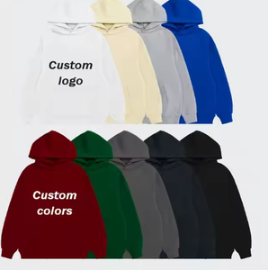Dropshipping Prix de gros Sweats à capuche unisexes de couleur unie avec design de marque personnalisé - Product Image 1
